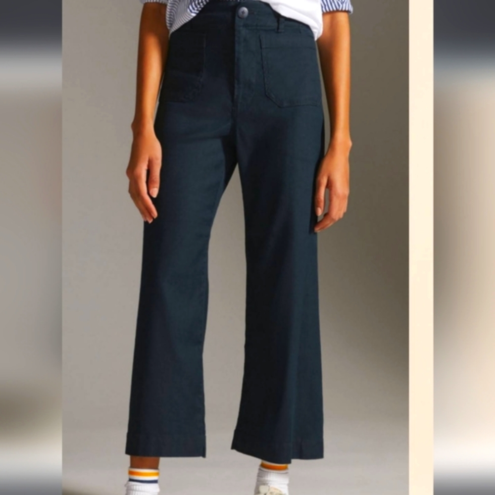 Maeve The Colette Cropped Wide-leg Pants By Maeve Linen Edition ANTHROPOLOGIE